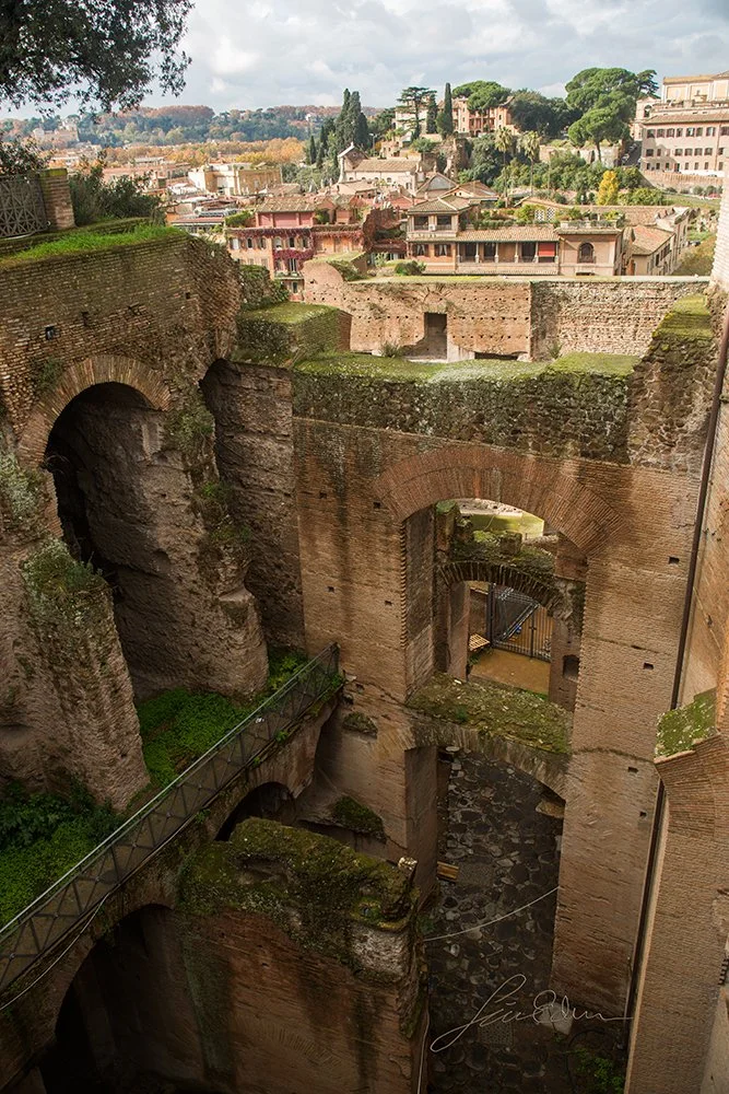 Levels in the old town of Rome, Italy