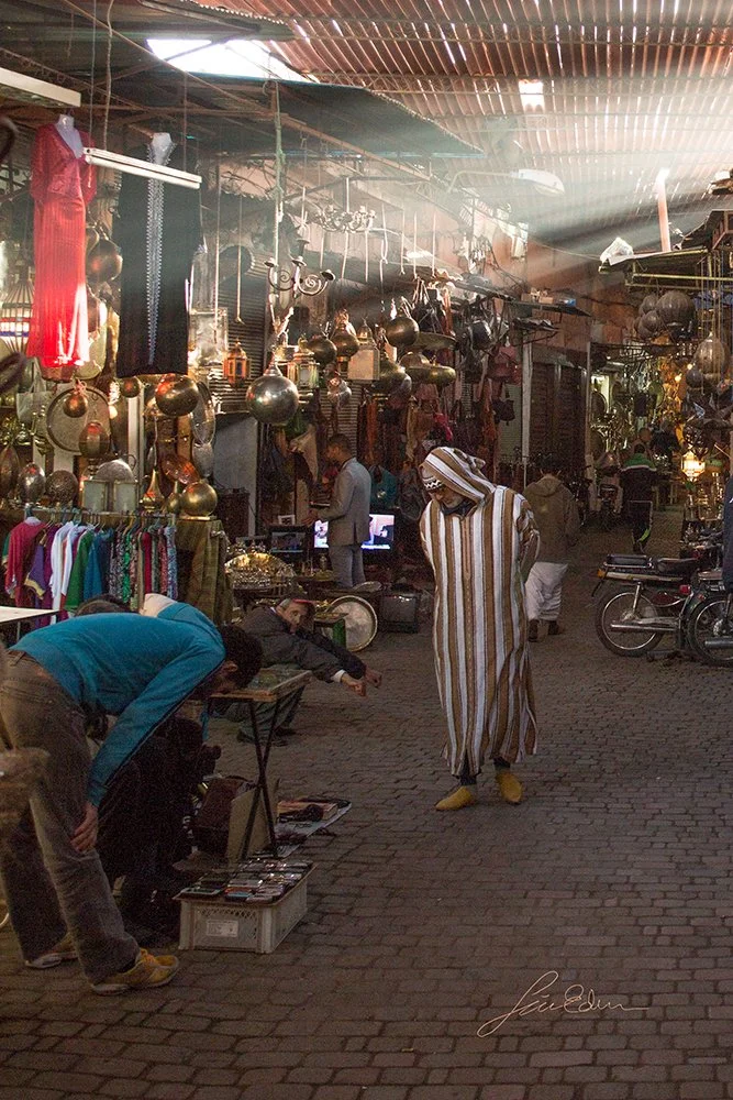 Strolling through the bazaar, Marrakesh, Morocco