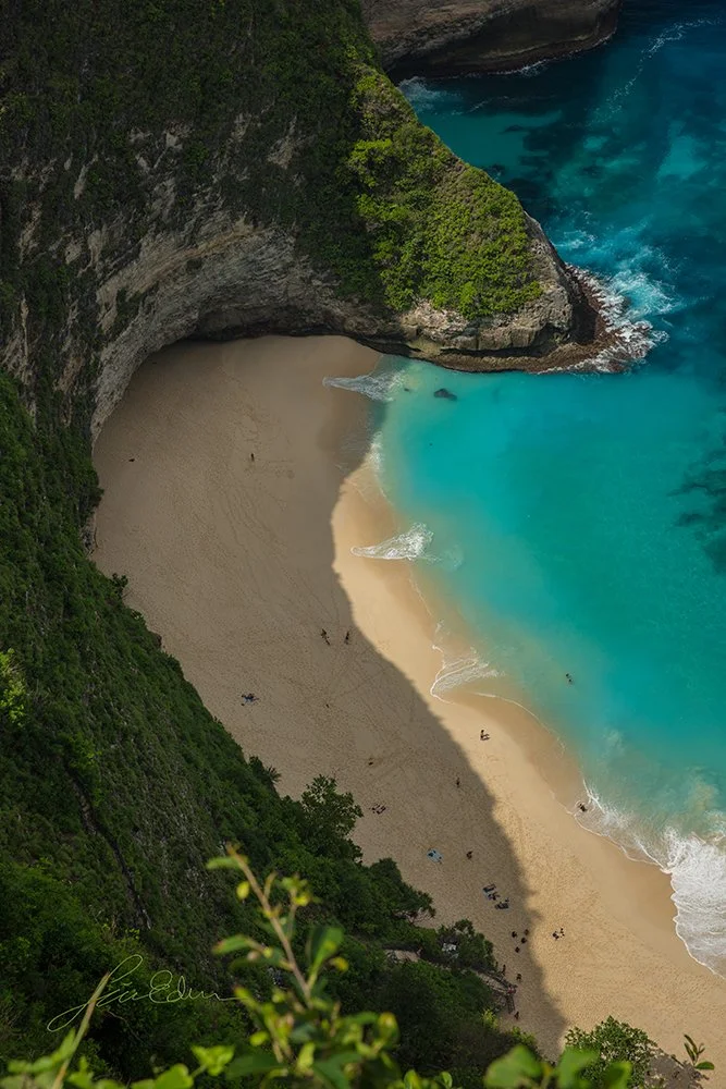 Kelingking beach from above, Borneo, Indonesia