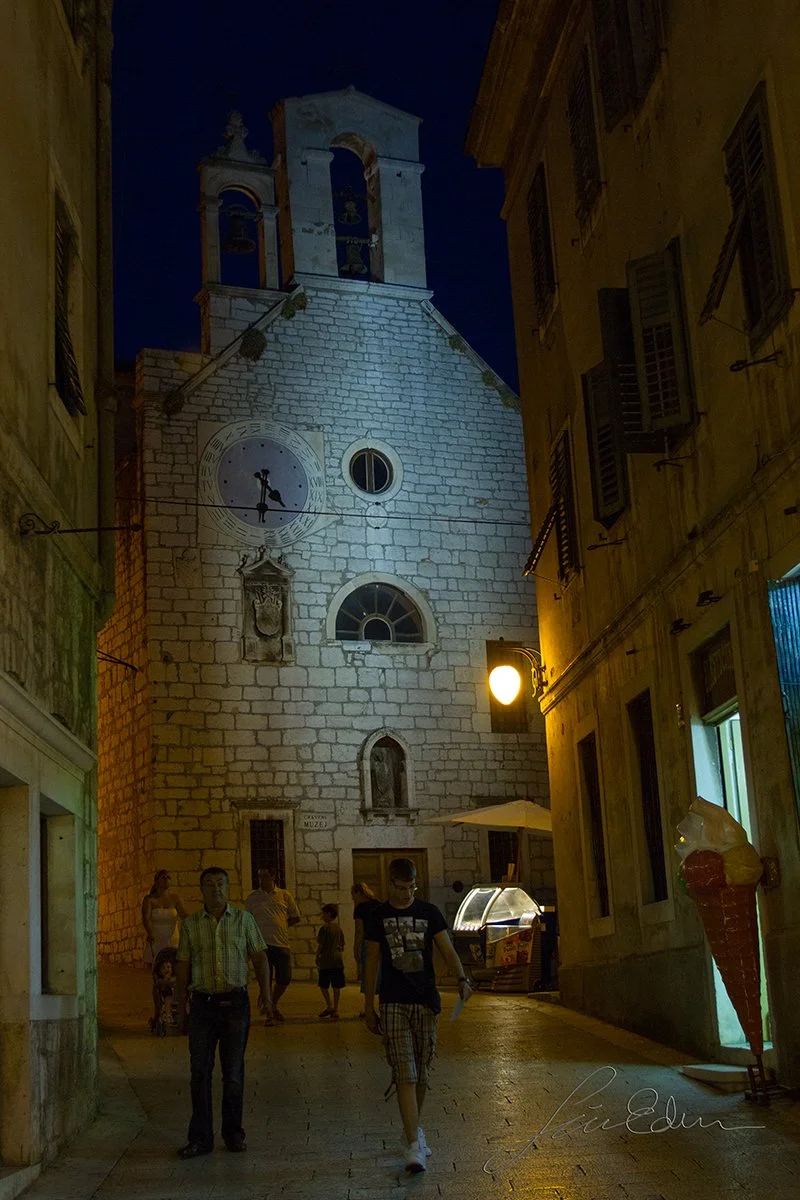 "Night life in Sibenik", Croatia