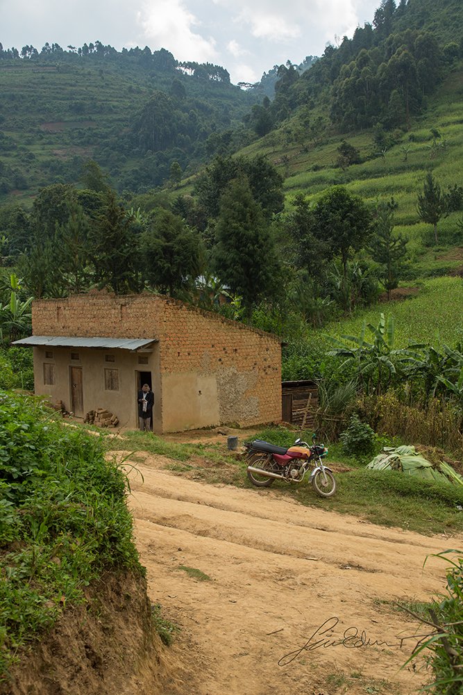 "Boda boda driver ready to work", Rubuguri town, Kisoro, Uganda