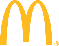Golden arches of McDonald's logo with a small registered trademark symbol