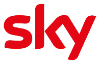Sky logo in red text on a white background