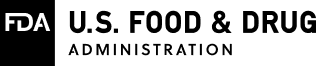 Logo of the FDA in black and white.