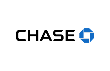 The image shows a black background with blue and white shapes forming a stylized letter 'P' and a symmetric geometric design.