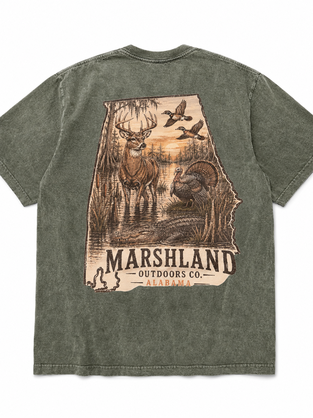 Marshland State Of Alabama T-shirt