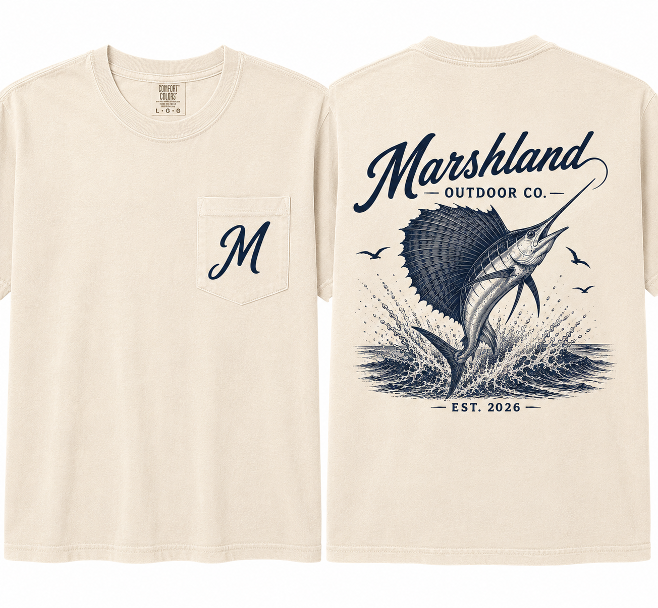 marshland sailfish t shirt