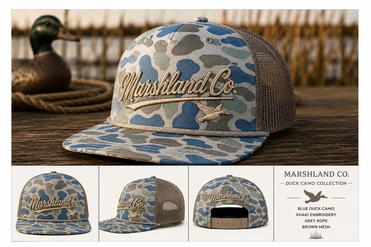 SALTWATER CAMO MARSHLAND CO. HAT