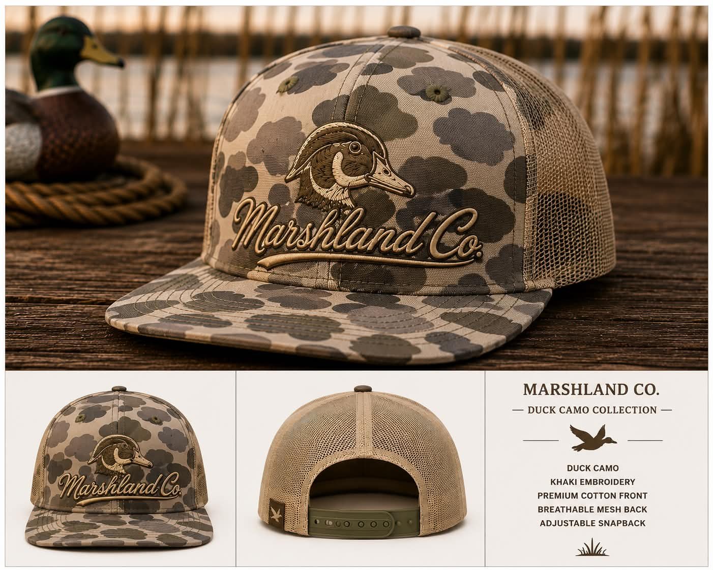MARSHLAND CO. OG CAMO WOODIE HAT