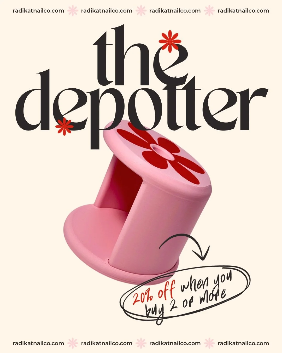 &hearts;️ your favorite nail tech&rsquo;s favorite tool &hearts;️

No more propping up bottles on phone stands or spilling product all over the place. The depotter is your one stop shop for all of your depotting needs! Designed to fit almost any bott