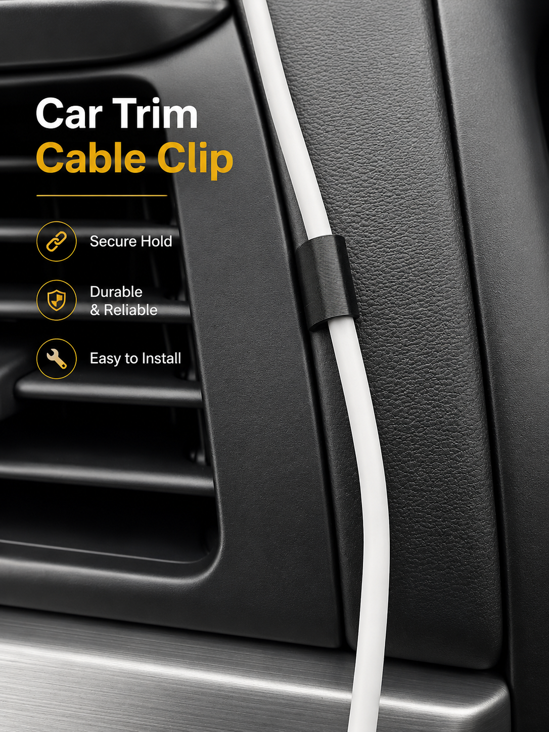 Car Trim Cable Clip, Cable Holder (10 Pack)