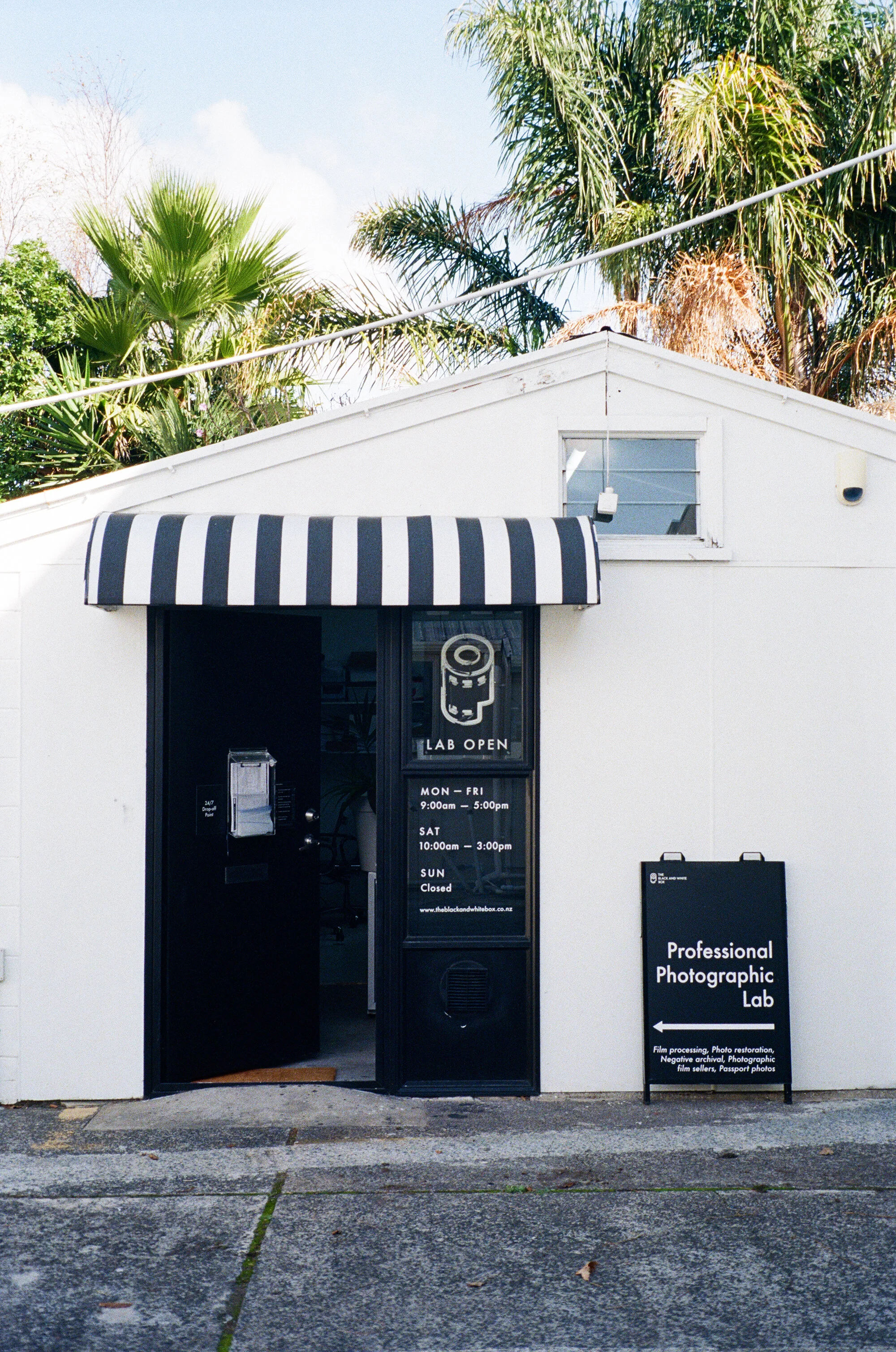 Branded storefront, The Black and White Box