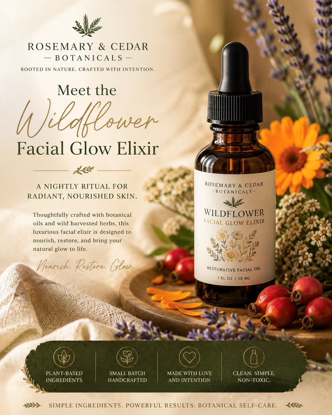 Meet the Wildflower Facial Glow Elixir
