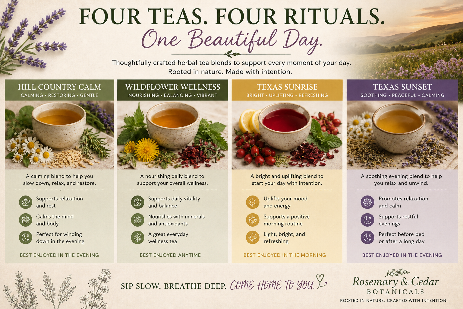 Four Teas. Four Rituals. One Purpose: Helping You Slow Down and Reconnect.