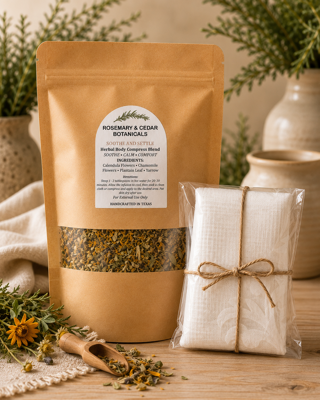 Soothe & Settle Herbal Skin Compress Kit