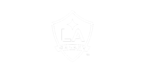 Los Angeles Galaxy logo with shield and star in black and white.