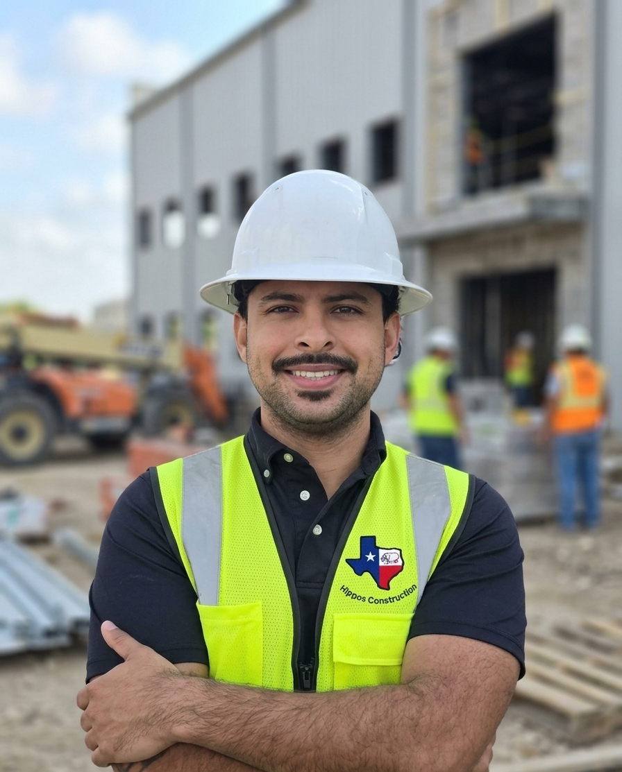 Hippos Construction estimating team member ready to provide a commercial underground utility bid in Hutto, Texas