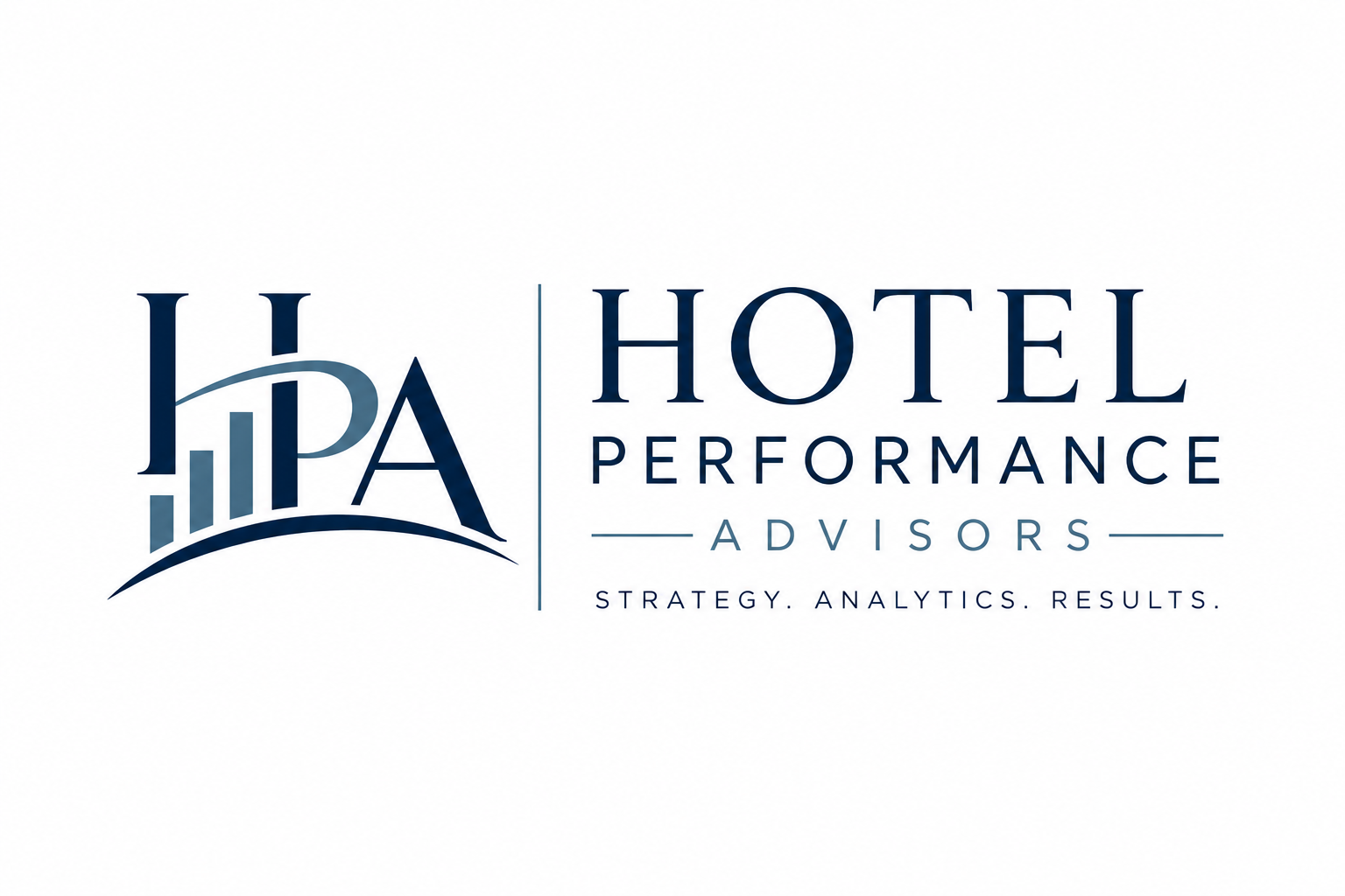 Logo for HPA Hotel Performance Advisors with the tagline 'Strategy. Analytics. Results.'