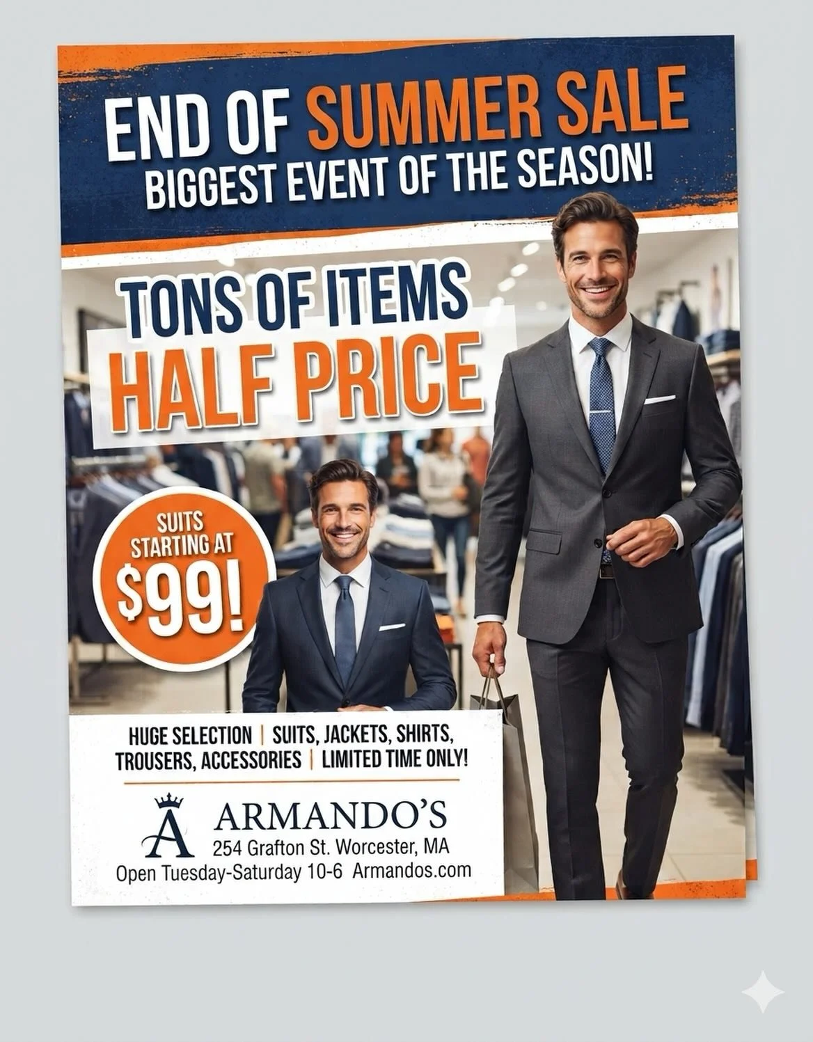 END OF SUMMER SALE STOP DOWN TUE-SAT 10-6