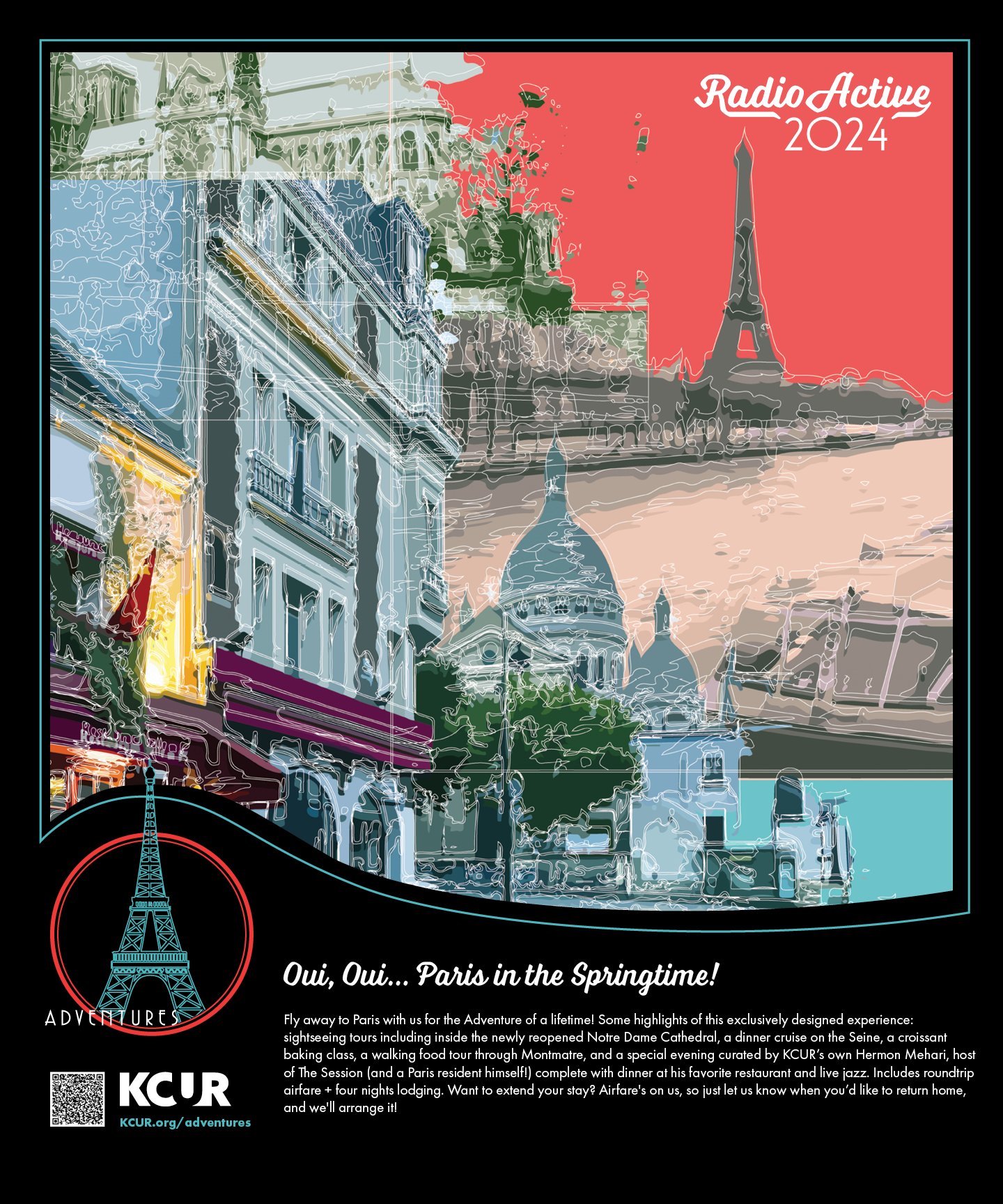  Adventures auction poster. 