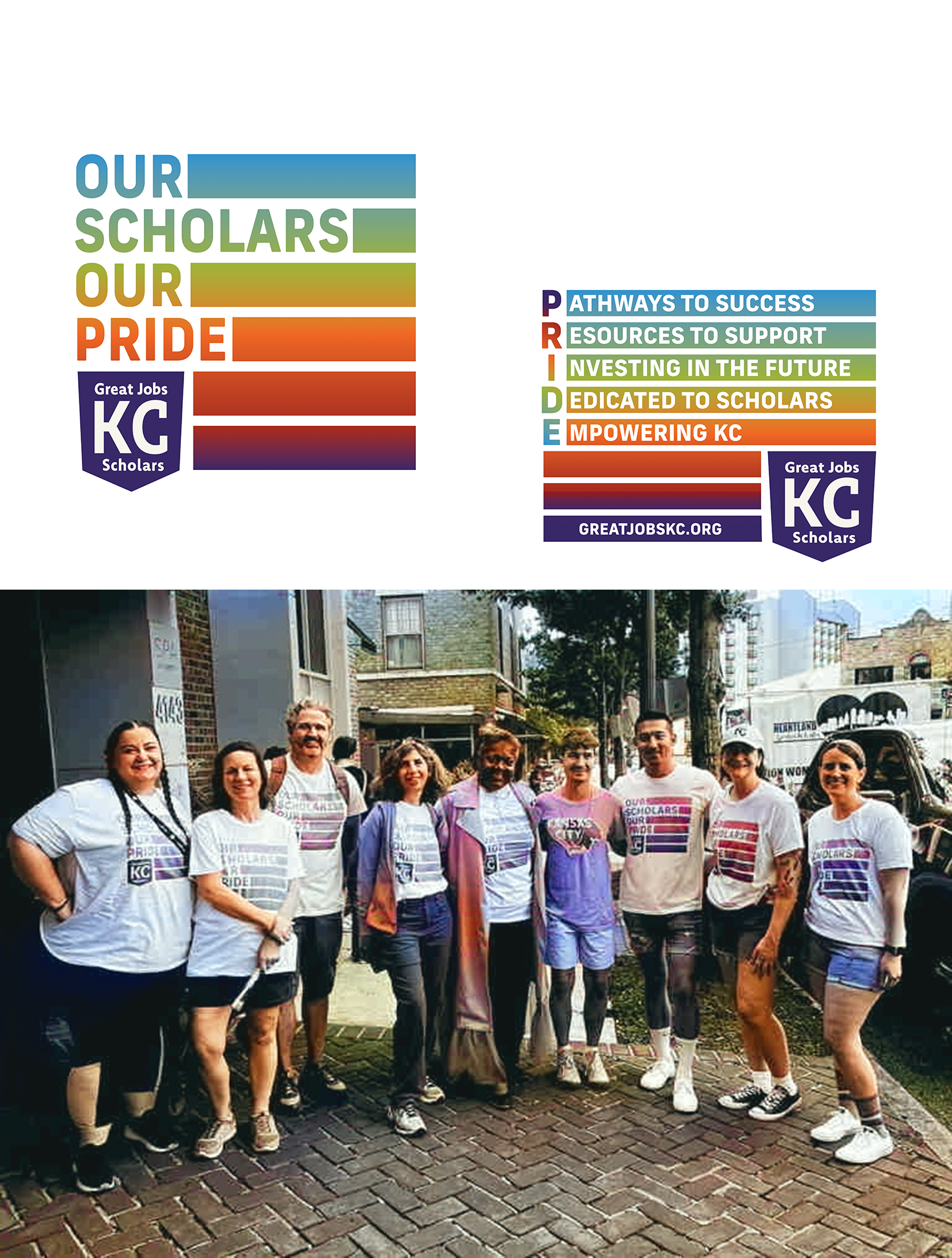 I created materials for staff to march in KC Pride Parade 2025. 