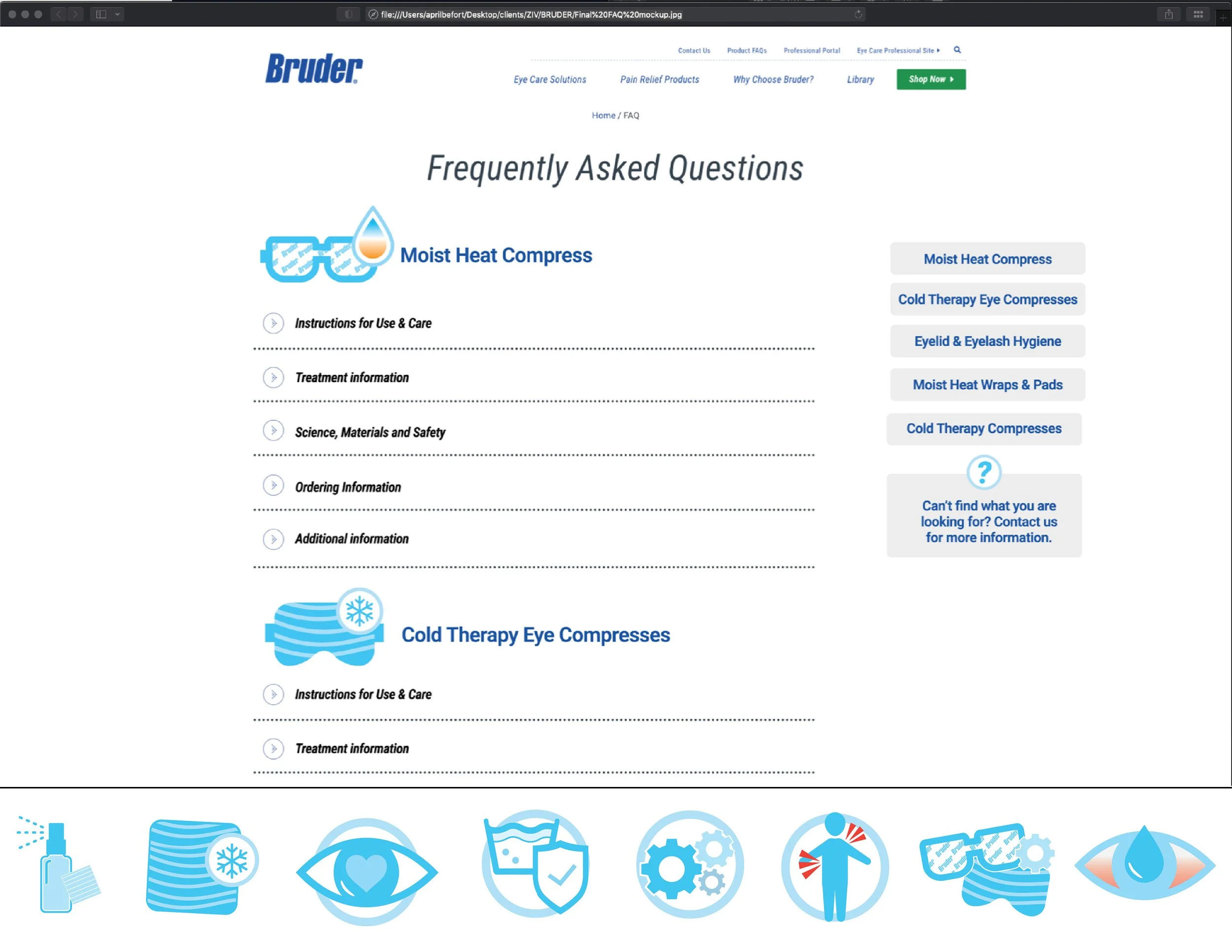 Bruder Health FAQ page UX update