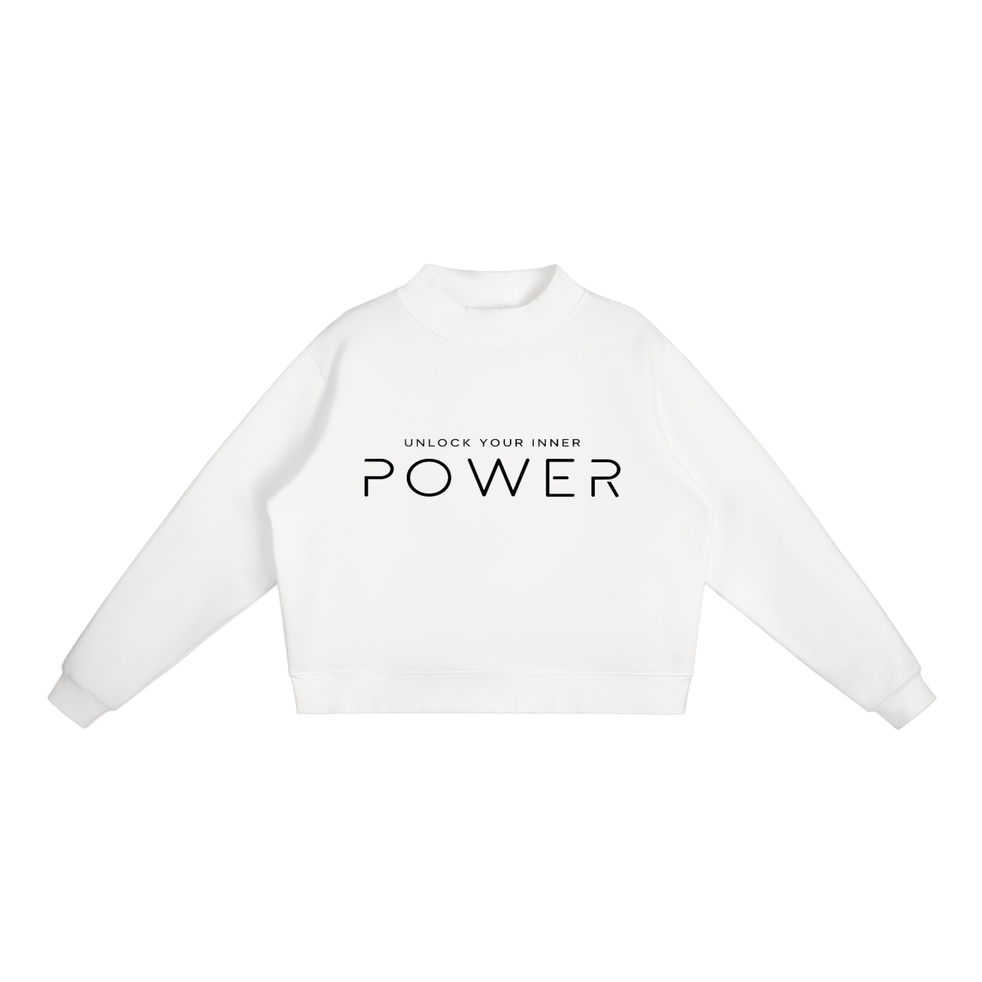 Essential Fleece Mock Neck Crew Sweatshirt-Unlock Your Power