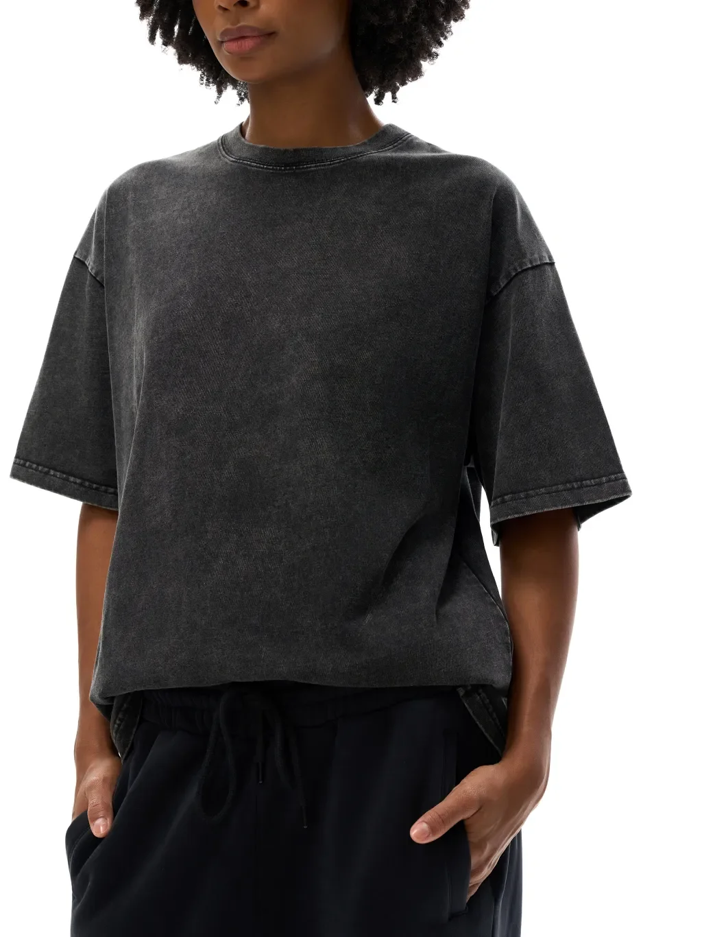 Snow washed tshirt black.webp