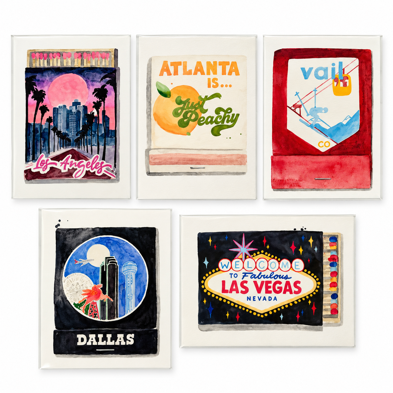 CITY MATCHBOOK ART PRINTS [FURBISH STUDIO]