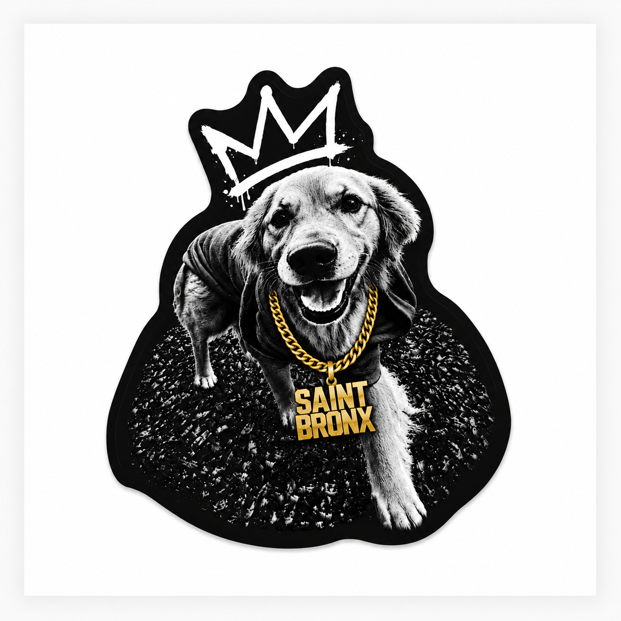 SAINT BRONX STICKER [GOLD CHAIN]