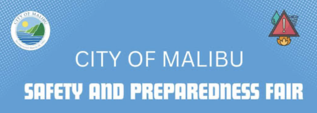 A City of Malibu website banner title with “Safety and Preparedness Fair"