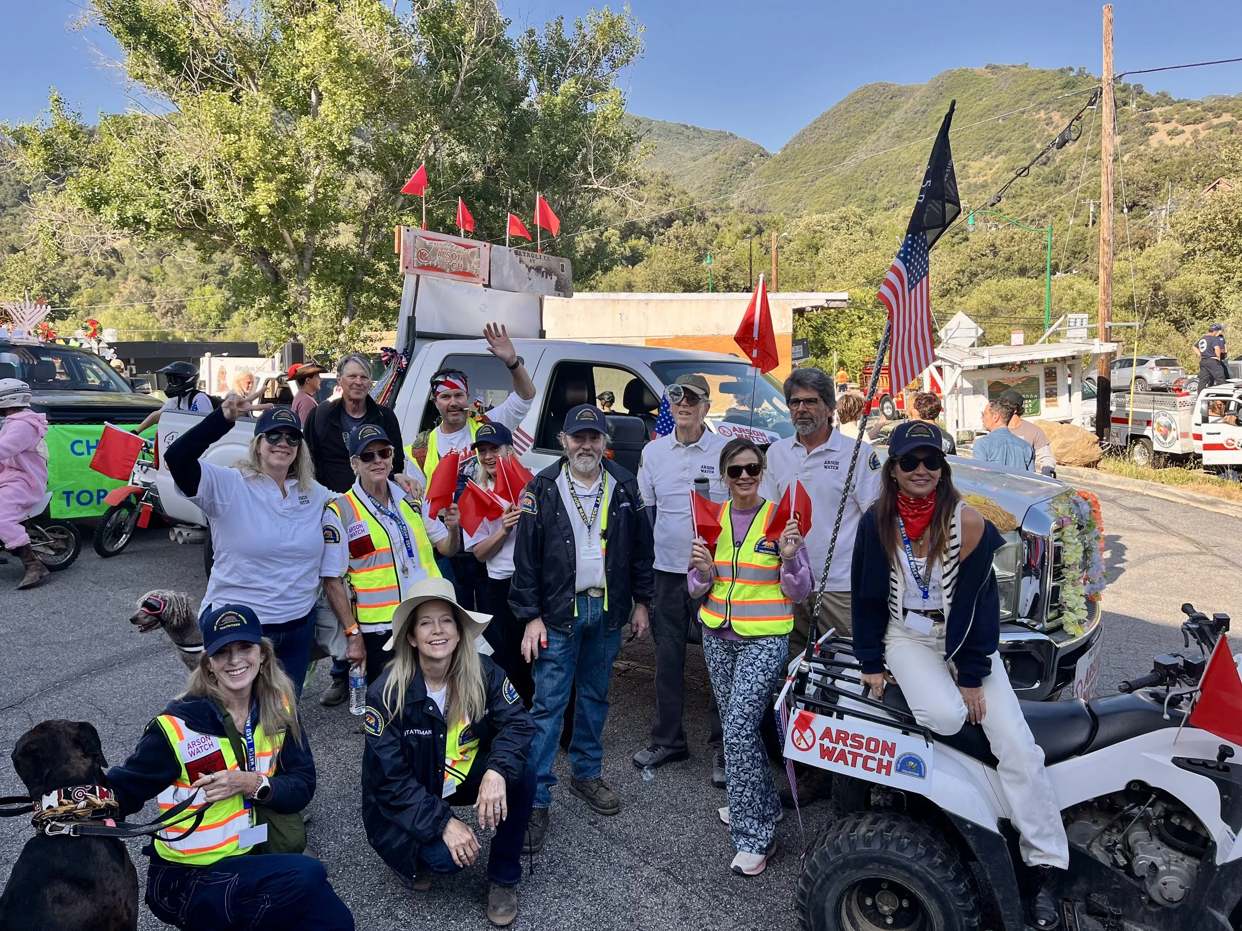 Arson Watch volunteers participating in the 2026 Topanga Days Parade