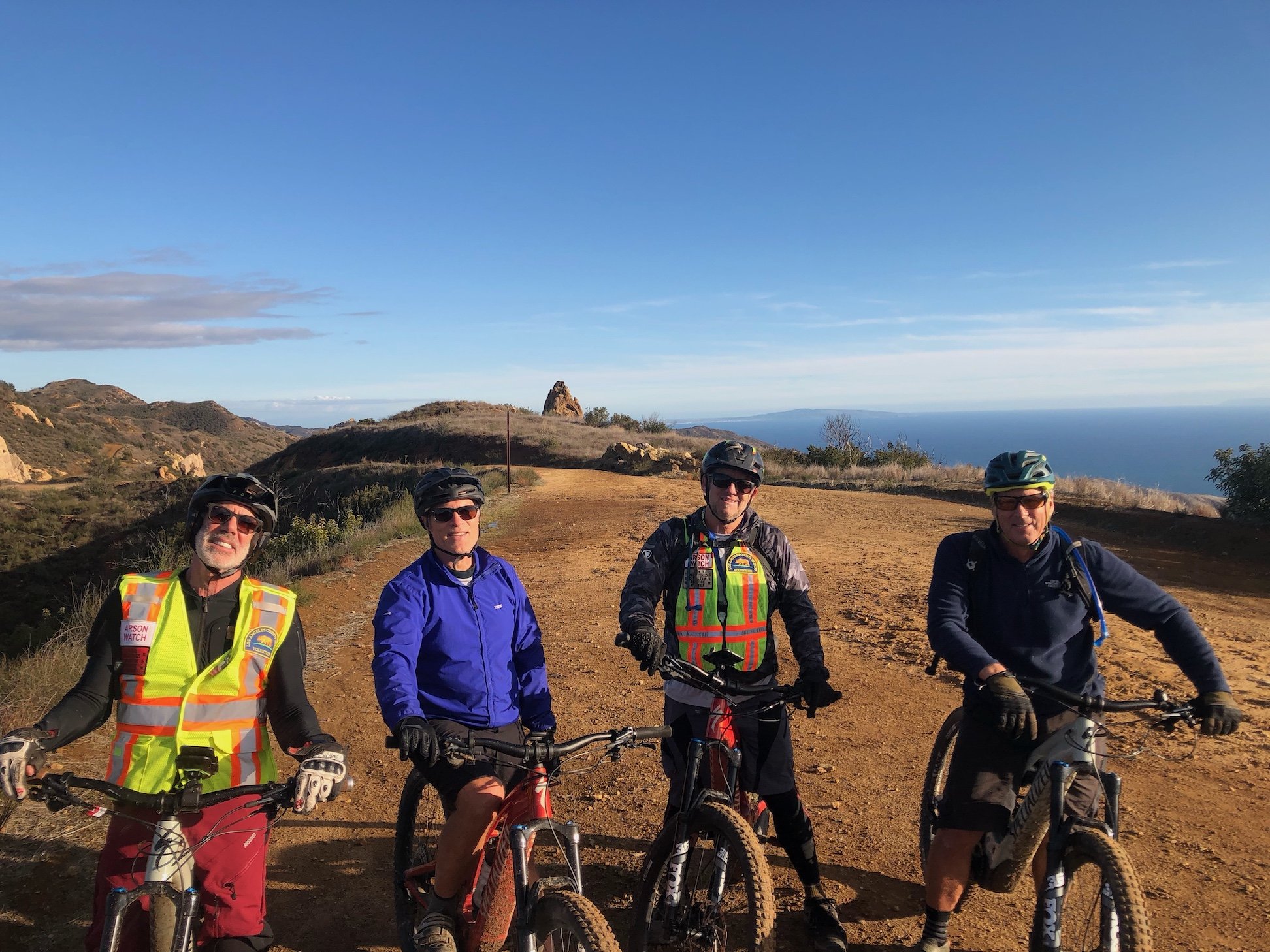 Arson Watch volunteers on mountain bike patrol