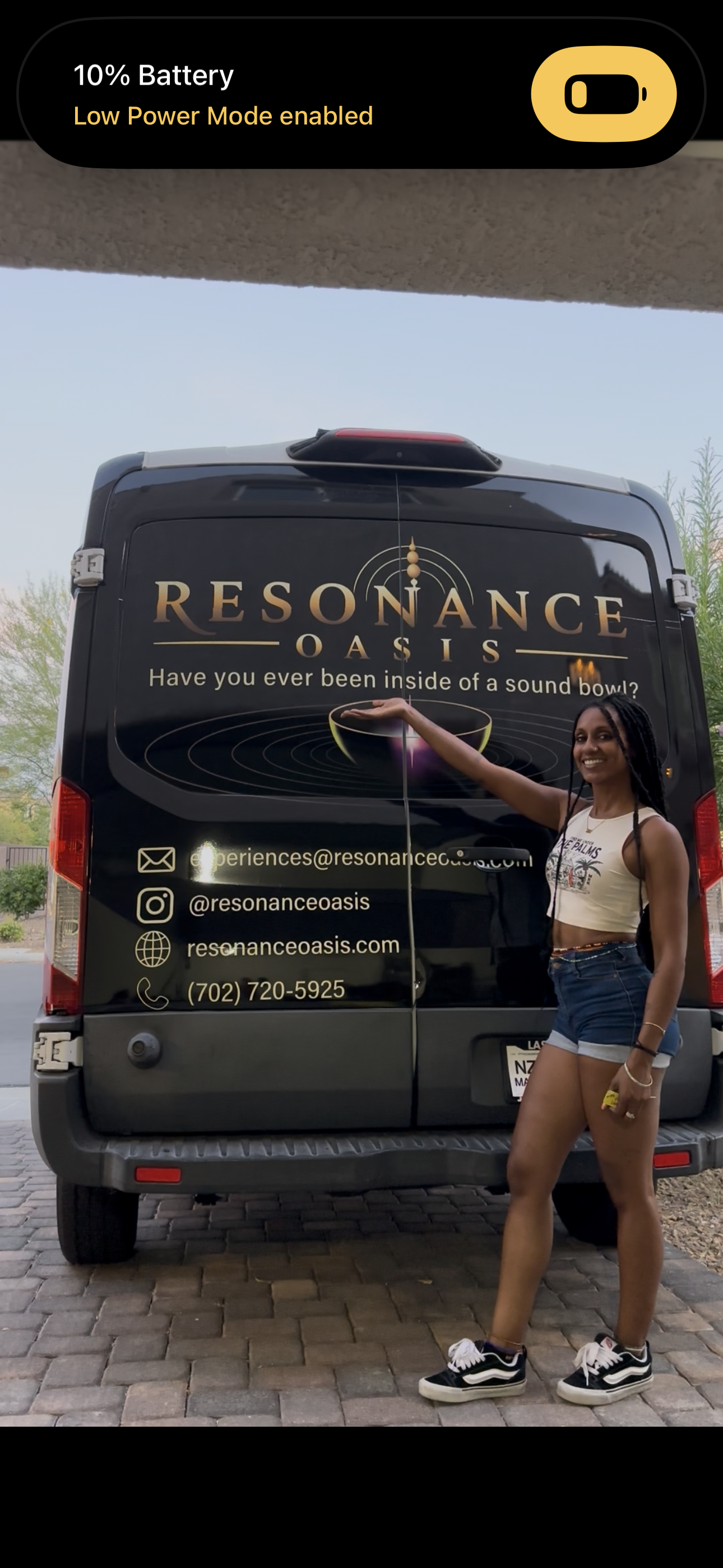 Welcome to Resonance Oasis, Las Vegas’ First Mobile Full Body Sound Bath Experience. Home to the only life size crystal soundbowl in Las Vegas.
* Sound Bath for Weddings in Las Vegas
* Corporate Wellness Sound Baths
* Private Sound Healing Experience