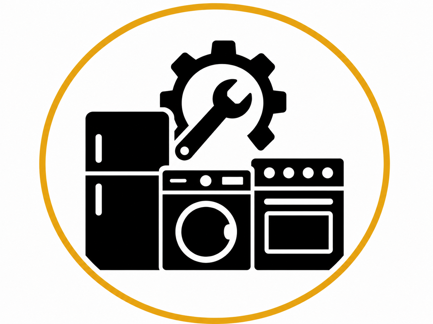 Appliance repair and maintenance services for refrigerators, dishwashers, ovens, ranges, cooktops, washers, and dryers.