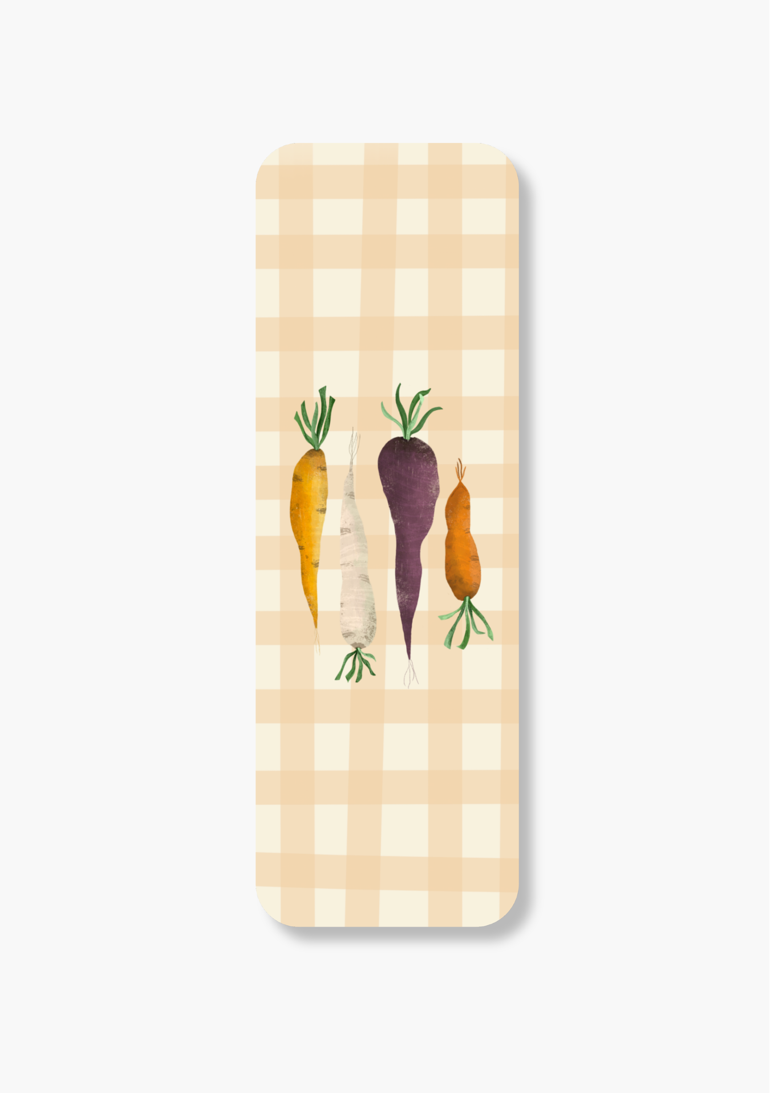 Gingham Heirloom Carrot bookmark