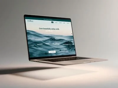 Innerbloom Studio launch image showing website launch on a macbook for the web design process