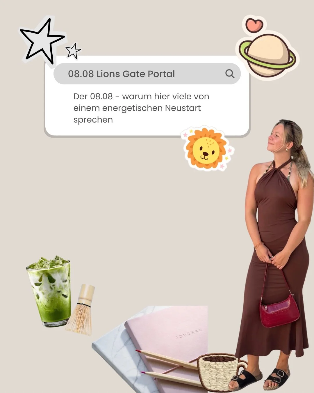 ✨ Lion&rsquo;s Gate Portal 8/8 ✨

Morgen, am 8. August, sprechen viele vom sogenannten Lion&rsquo;s Gate Portal &ndash; einem symbolischen Moment f&uuml;r Reflexion, Neuausrichtung und neue Intentionen.

Das Portal wird mit der L&ouml;we-Saison und d