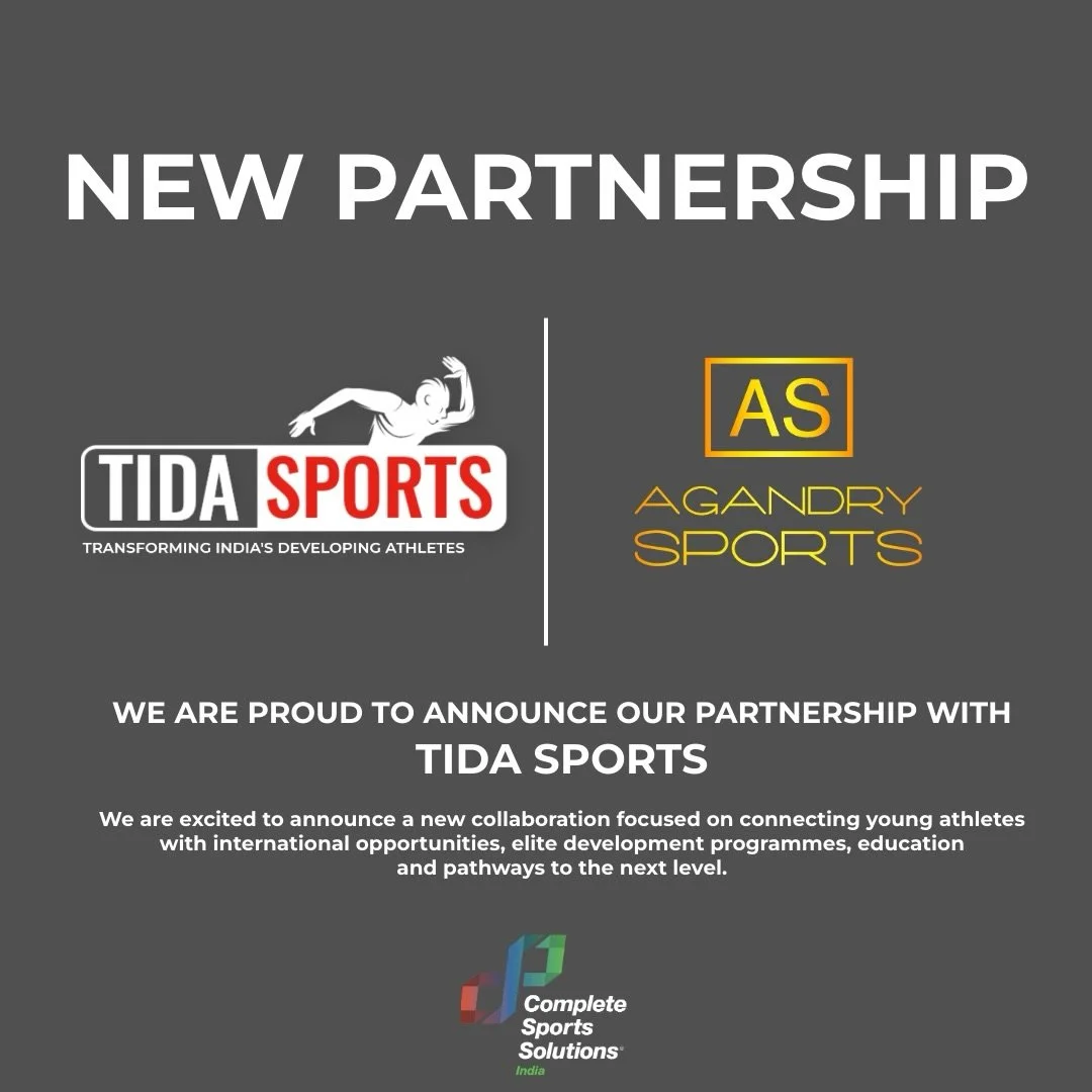 🌍 From Grassroots to Global

We are delighted to announce our new strategic partnership between Complete Sports Solutions (CSS) and TIDA Sports.
Two organisations coming together with one shared ambition: to create more opportunities and global path