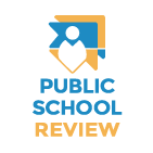 Public School Review logo featuring a person with a graduation cap and a book, with the text "Public School Review"