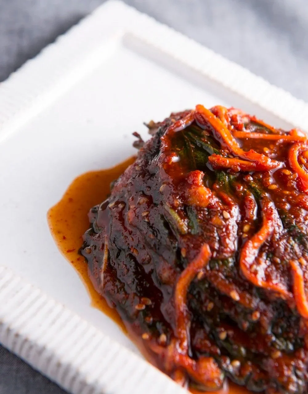 매운 양념 깻잎 절임