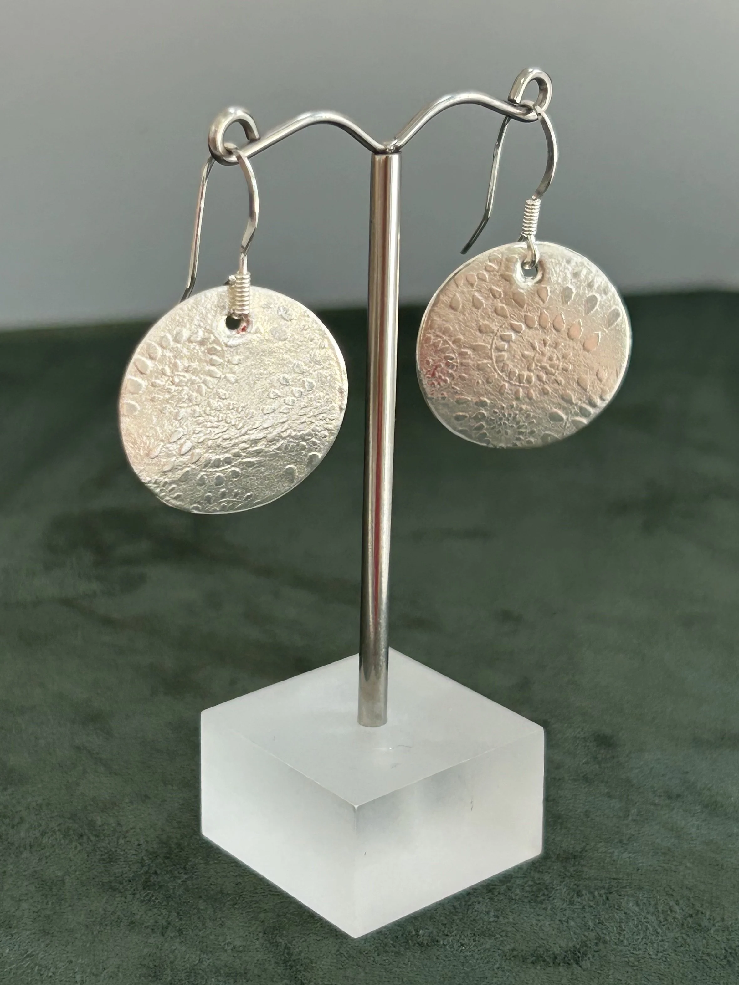 Fern Embossed Drop Earrings