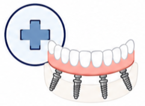 Patient recovering comfortably after painless dental implant procedure