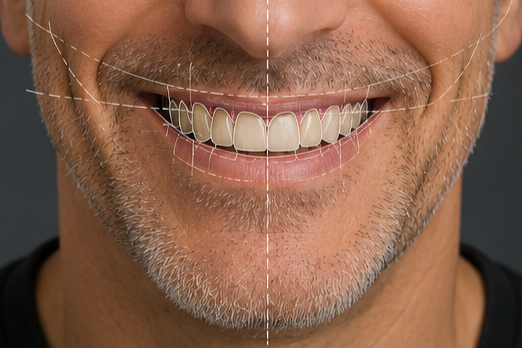 Natural smile restored with All-on-4 dental implants, Digital planning for All-on-4 dental implants using 3D imaging
