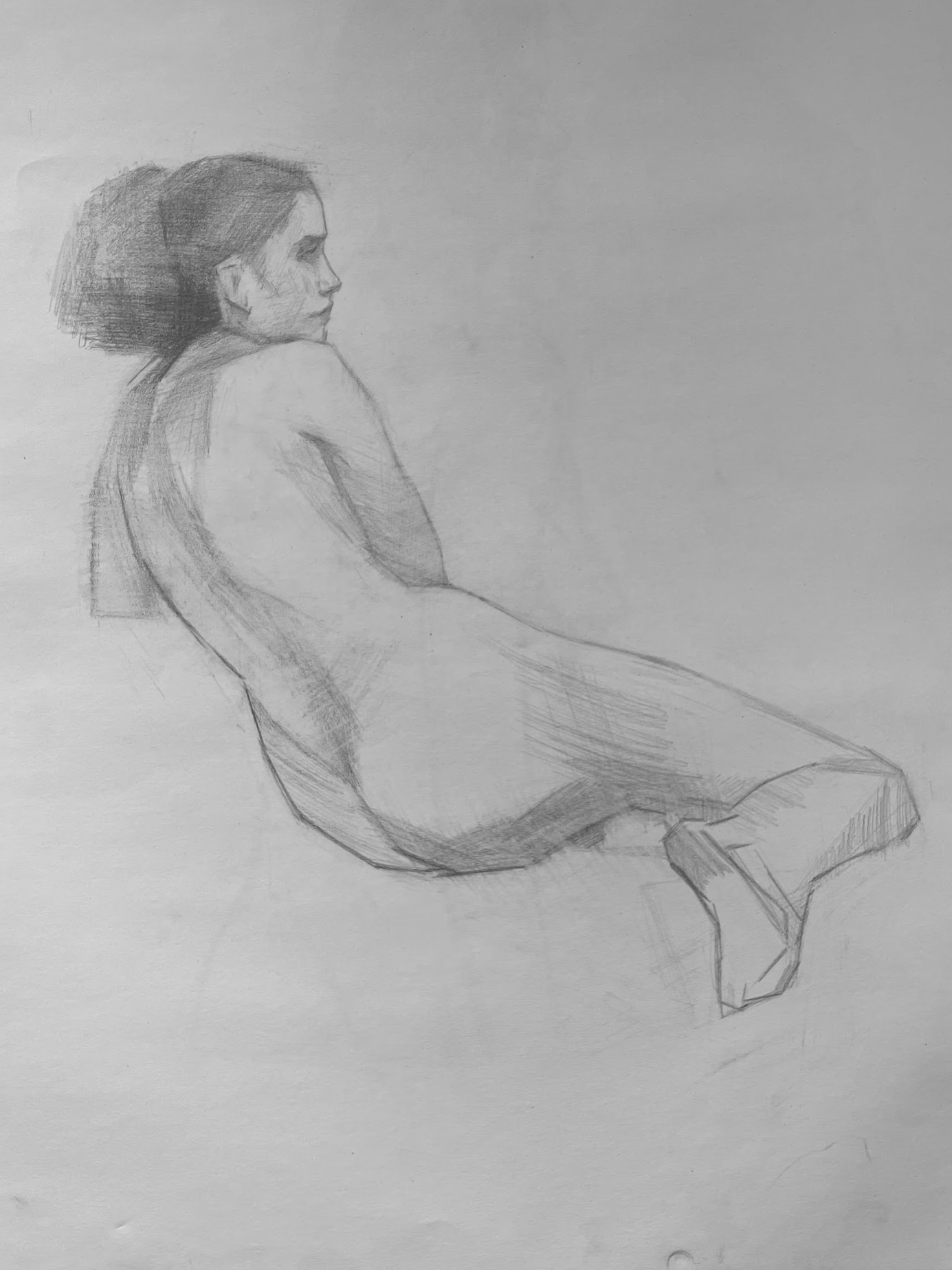 Girl Seated in Graphite 18 x 24 laura henley.png