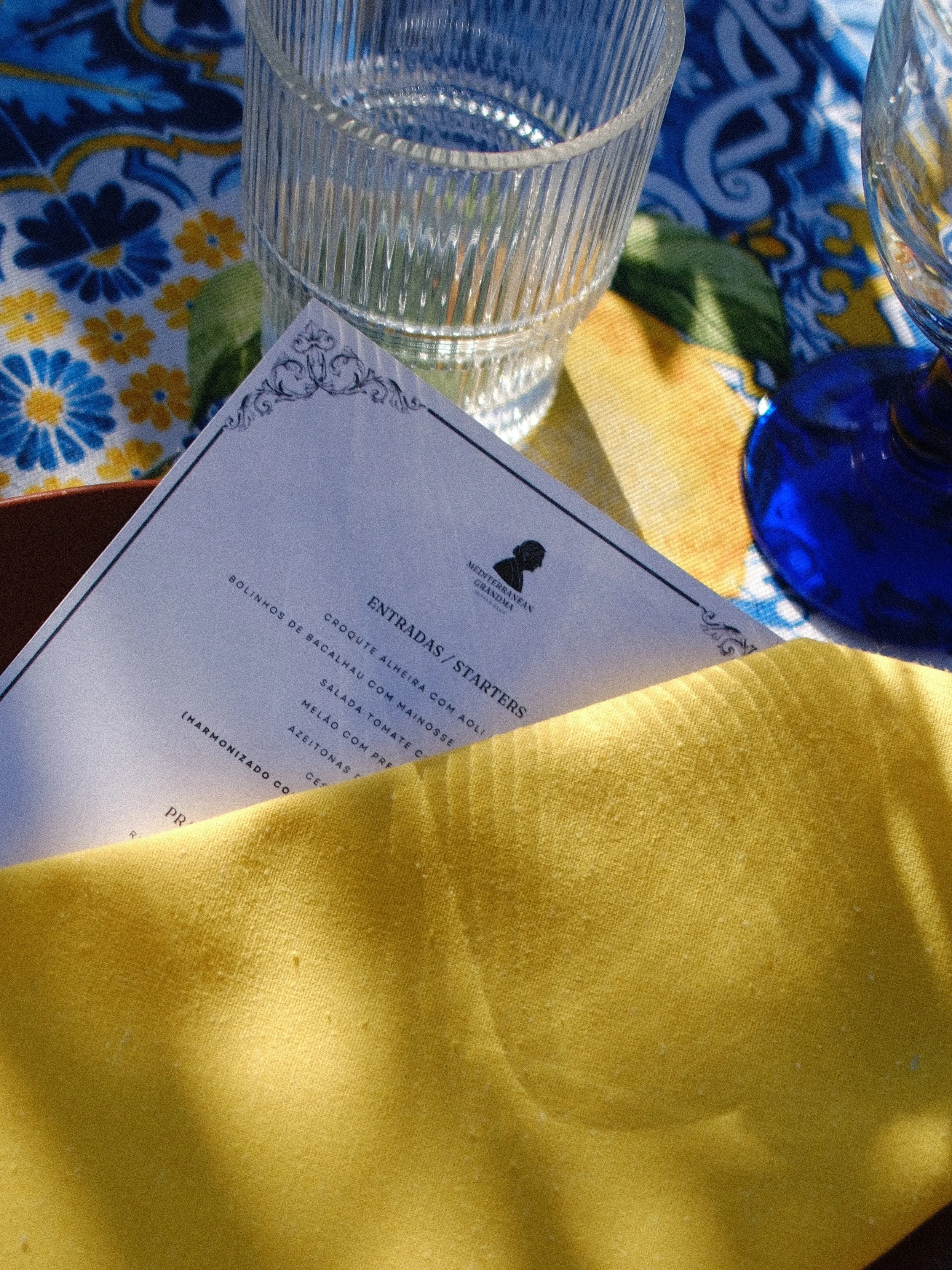 Curated seasonal menu inspired by Portuguese grandmothers and Mediterranean hospitality