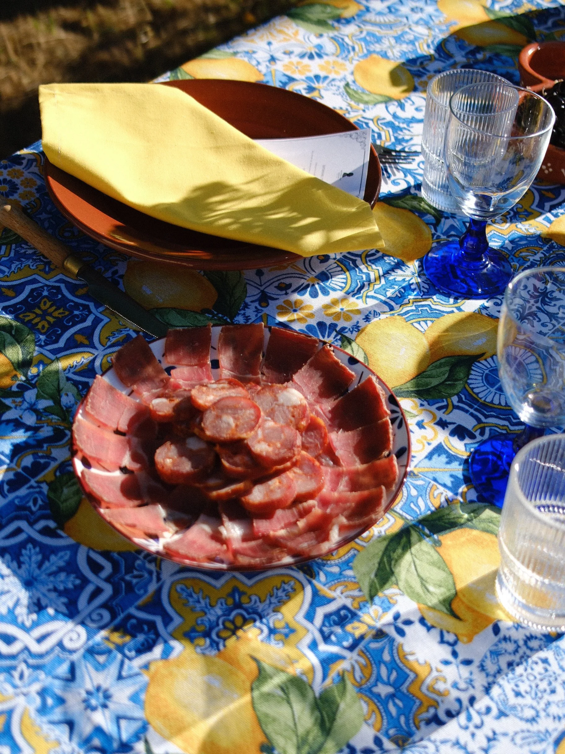 ortuguese cured ham and chouriço served family style at Mediterranean Grandma Supper Club