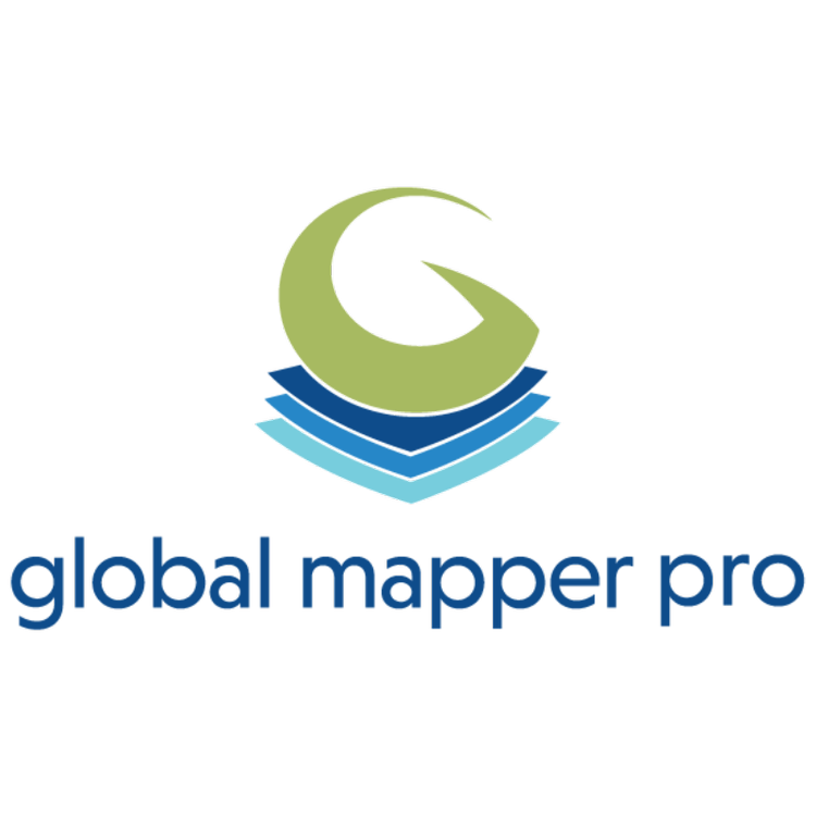 Pengolahan data elevasi, kontur, raster, point cloud, dan konversi data geospasial menggunakan Global Mapper Pro.