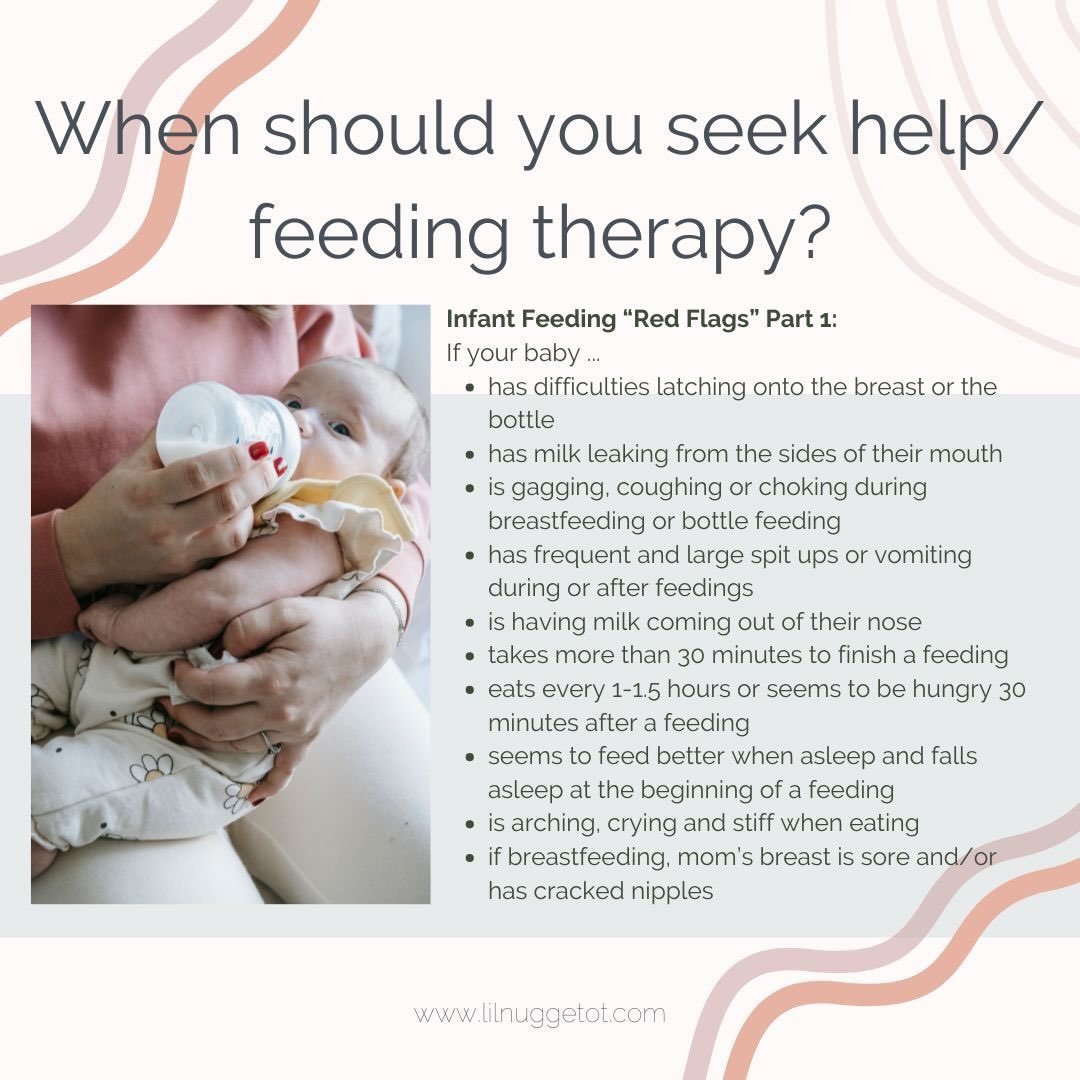 When should you seek help/ feeding therapy?

Sometimes, feeding doesn&rsquo;t start quite right. And sometimes baby eats well for a while but all of a sudden  problems arise making feeding more difficult and sometimes almost impossible. 

Listen to y