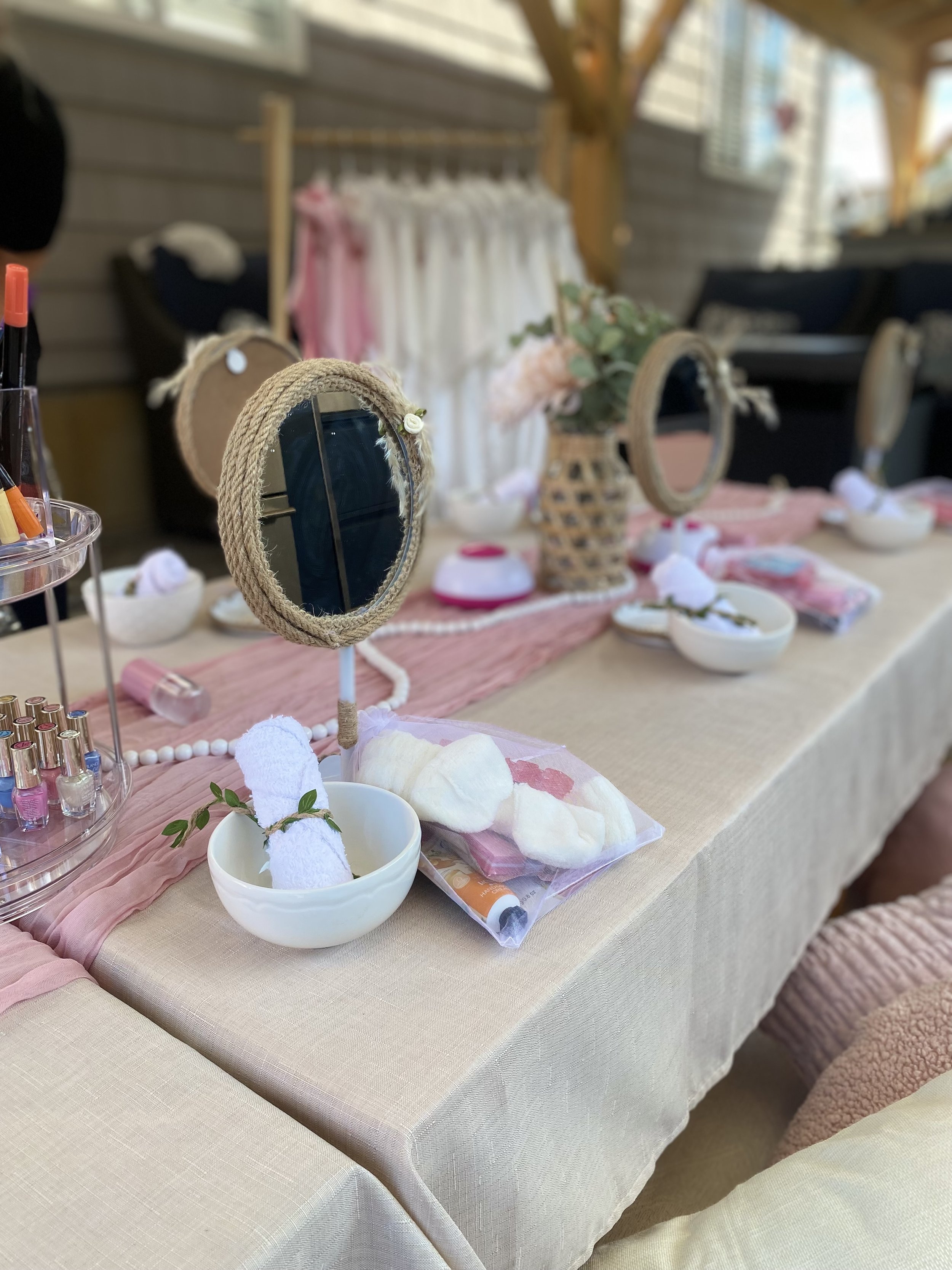 boho spa party